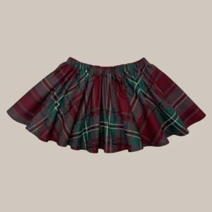 Plaid Red and Green Skirt